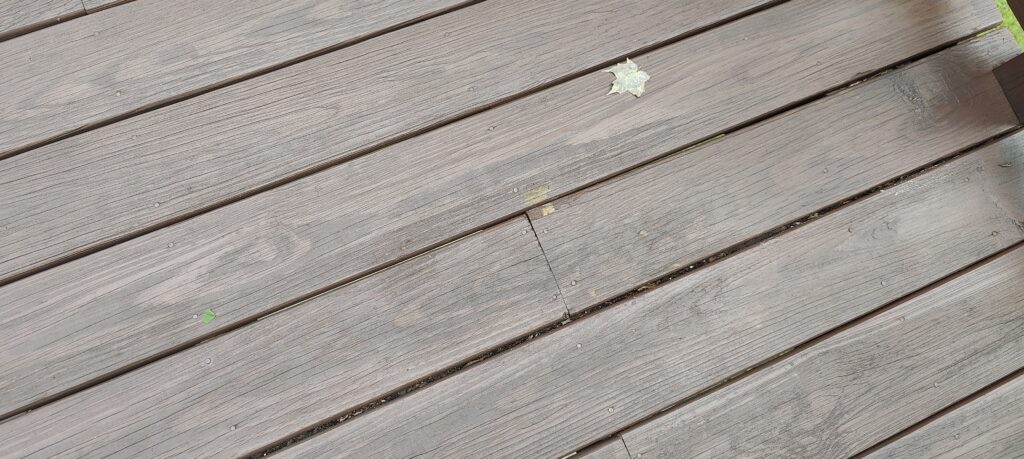 Stain pealing off deck