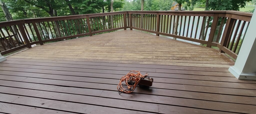 sanded deck