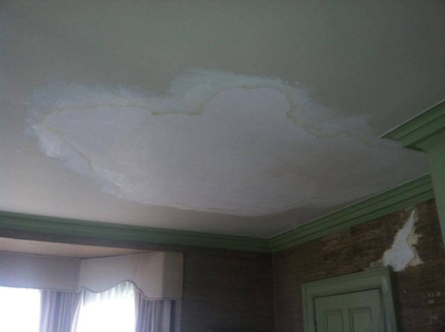 Living room ceiling plaster repair Clarence NY