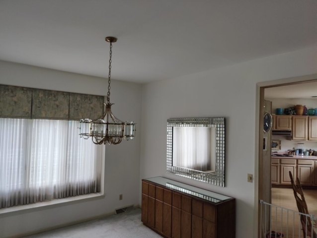 Water Damaged Dining Room Ceiling Repaired