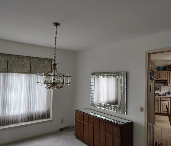 Water Damaged Dining Room Ceiling Repaired