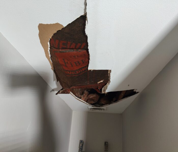 Hole in drywall ceiling