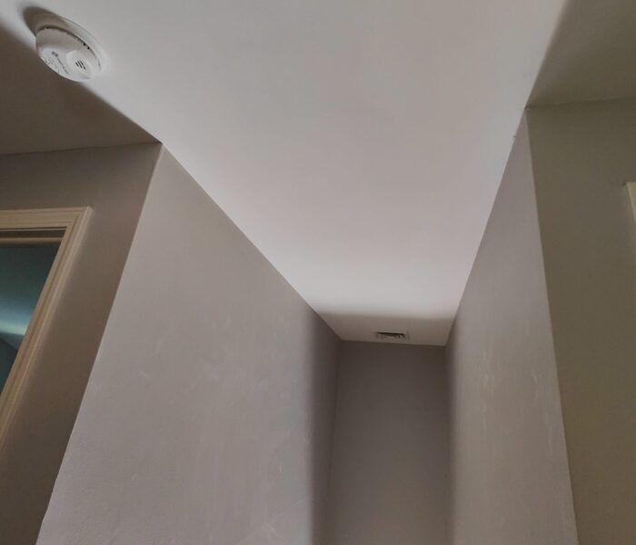 repaired drywall ceiling