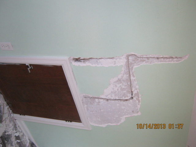 water damage plaster repair - Amherst NY