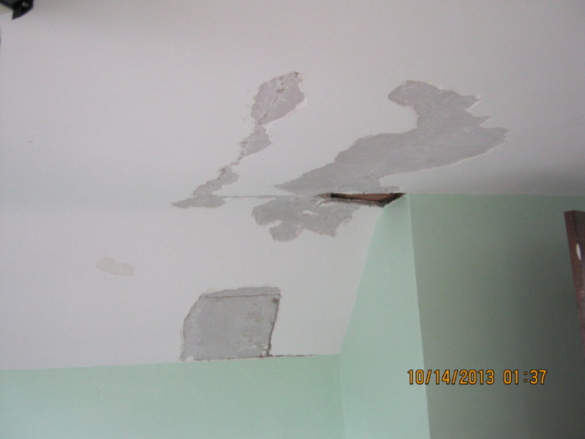 water damage plaster repair - Amherst NY