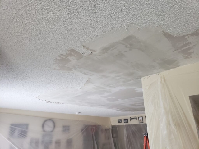 Ceiling Repair Before and After