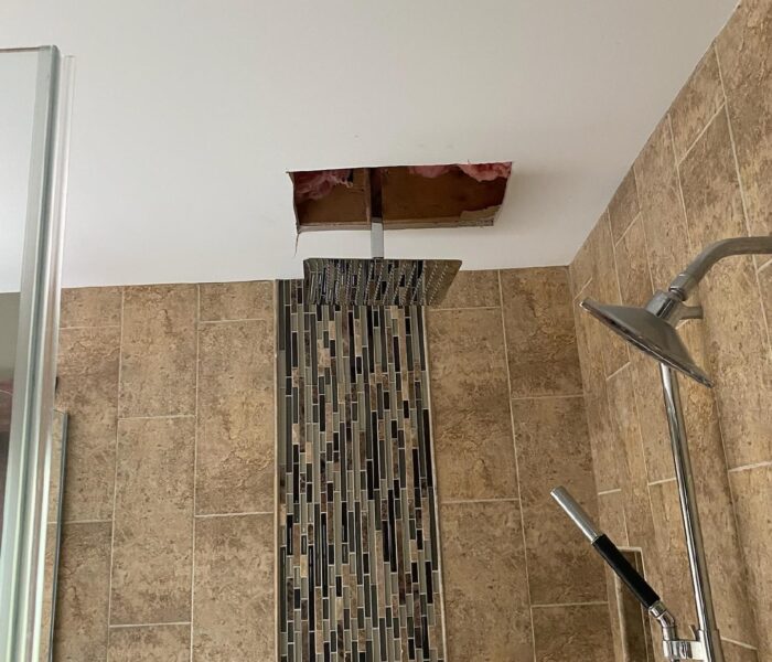 Bathroom ceiling damage