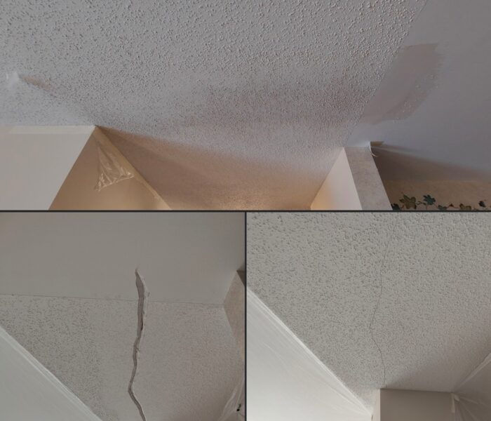 Popcorn ceiling repair