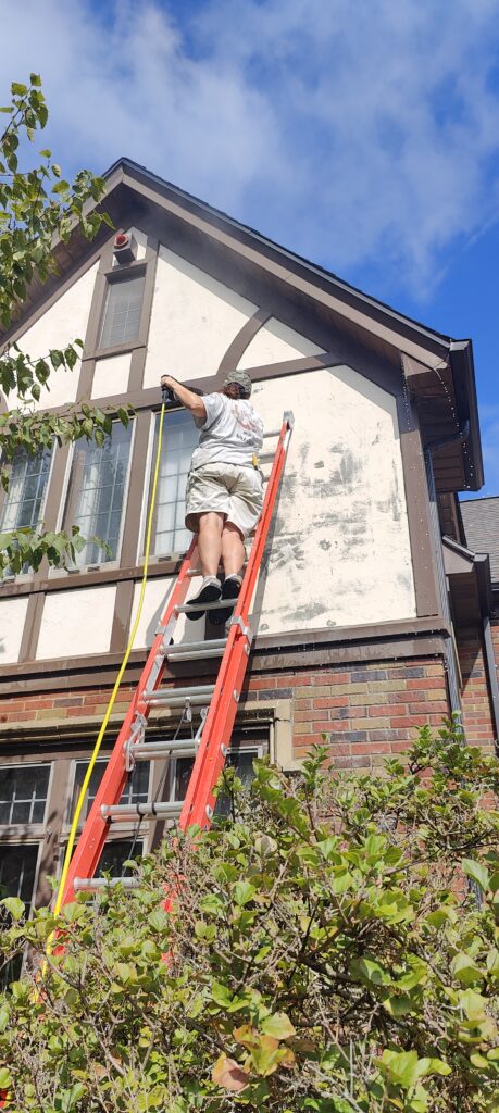 Painting a Tudor Home in Kenmore - Last Exterior House Painting of 2024!