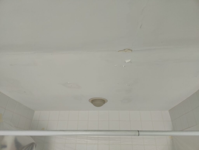 Bathroom ceiling water damage