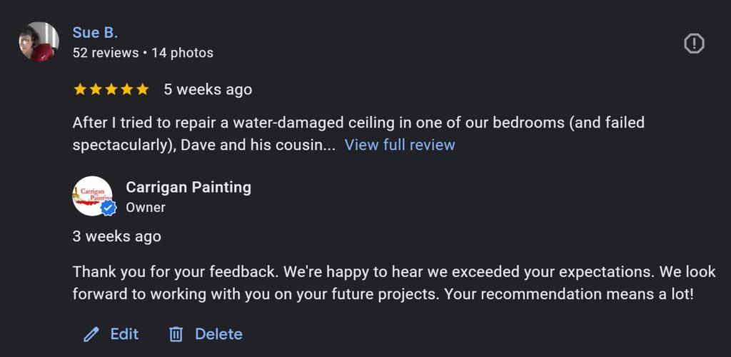 Carrigan Painting's Reviews 16 Carrigan Painting's Reviews