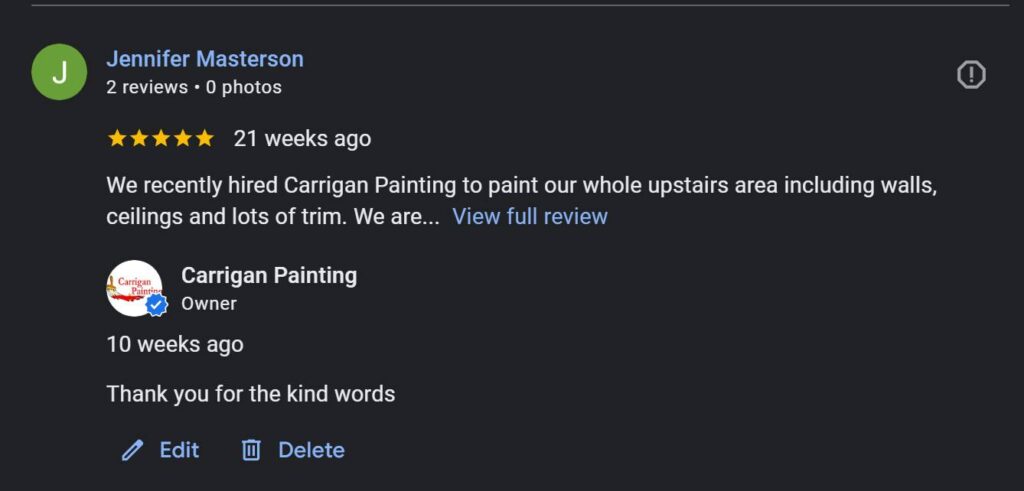 Carrigan Painting's Reviews 23 Carrigan Painting's Reviews