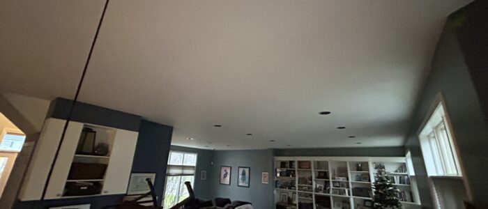 Ceiling repaired and painted