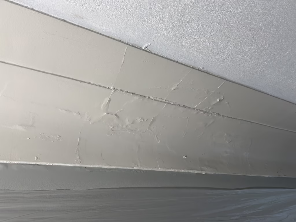 water damaged plaster cornice