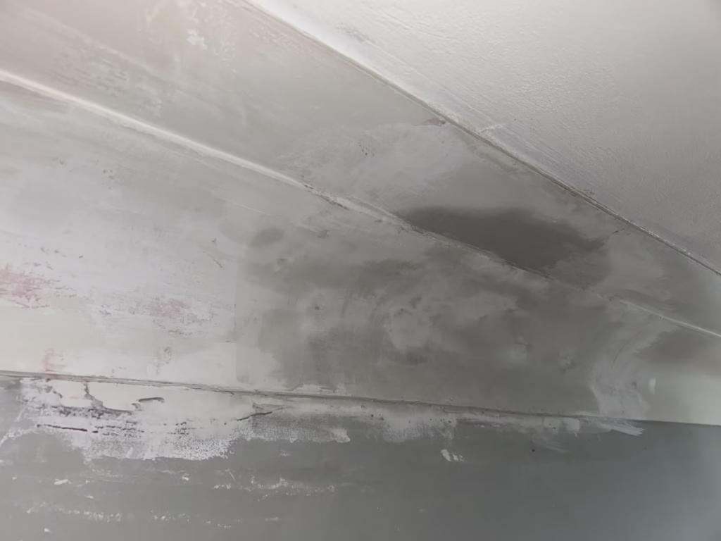 Plaster cornice repair - wet plaster