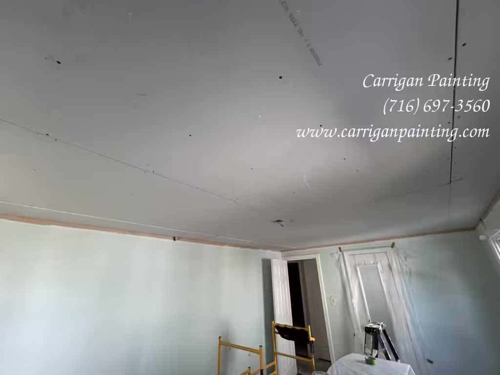 Finishing a New Drywall Ceiling in Tonawanda