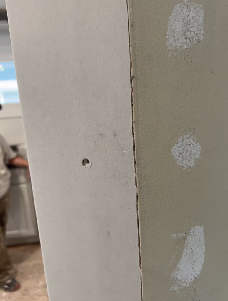 Drywall Restoration and Painting in Green Acres, Tonawanda, NY 10 Close up of drywall repair workmanship