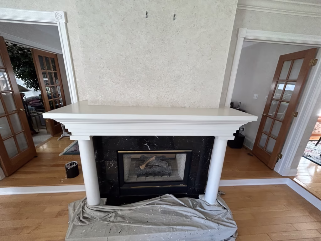 fireplace mantle painting in  Woodwind Acres, Orchard Park, NY