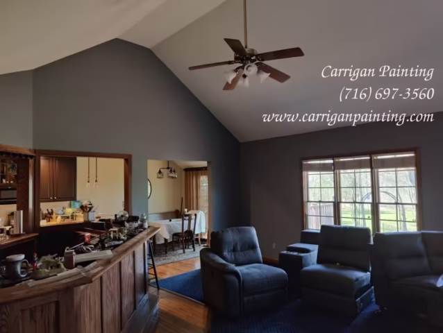 Popcorn ceiling removal and interior painting