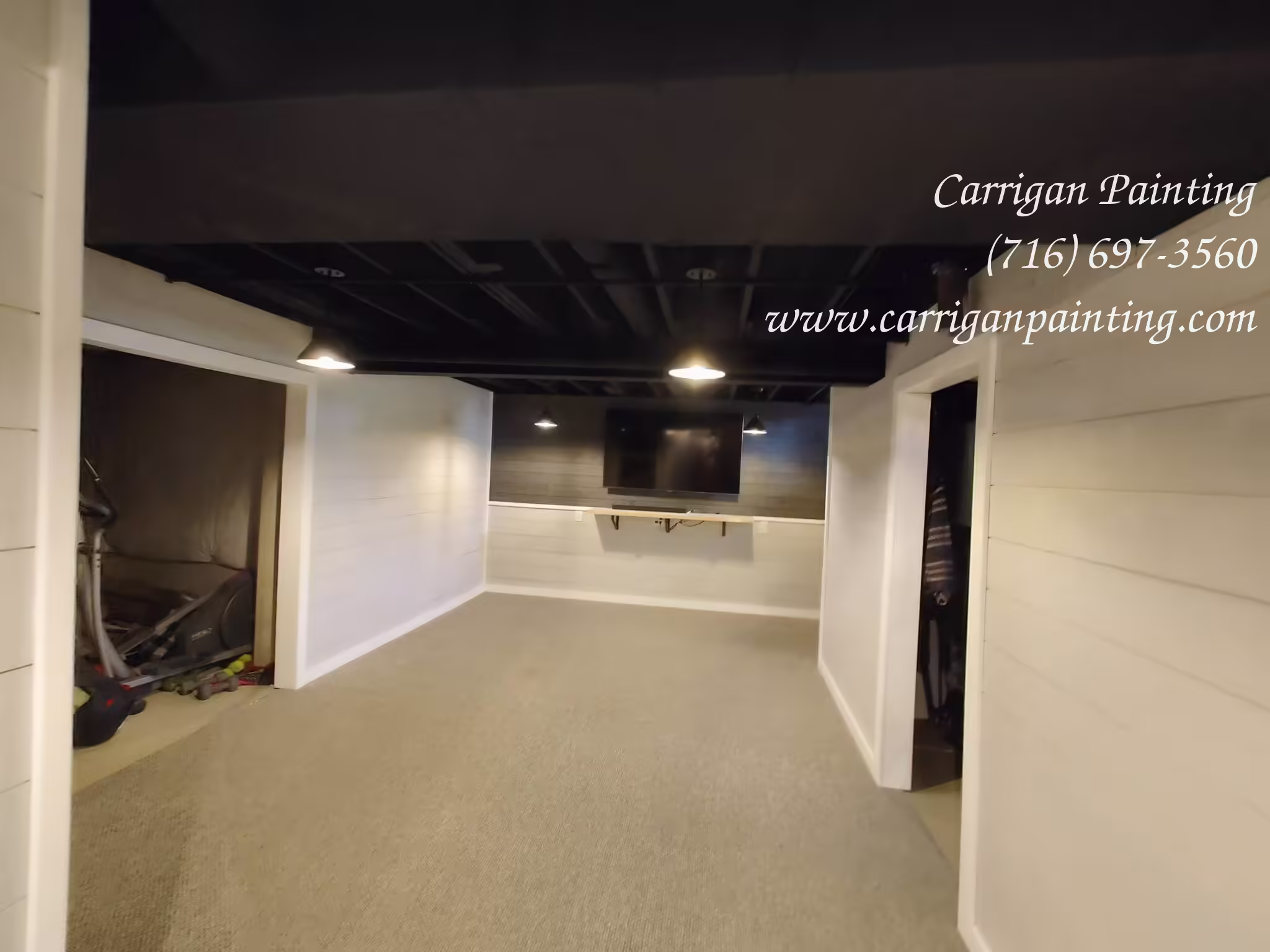 Basement Ceiling Painting in Lancaster NY