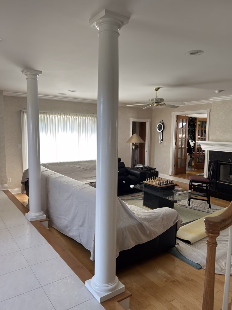 interior column painting  in Woodwind Acres, Orchard Park, NY