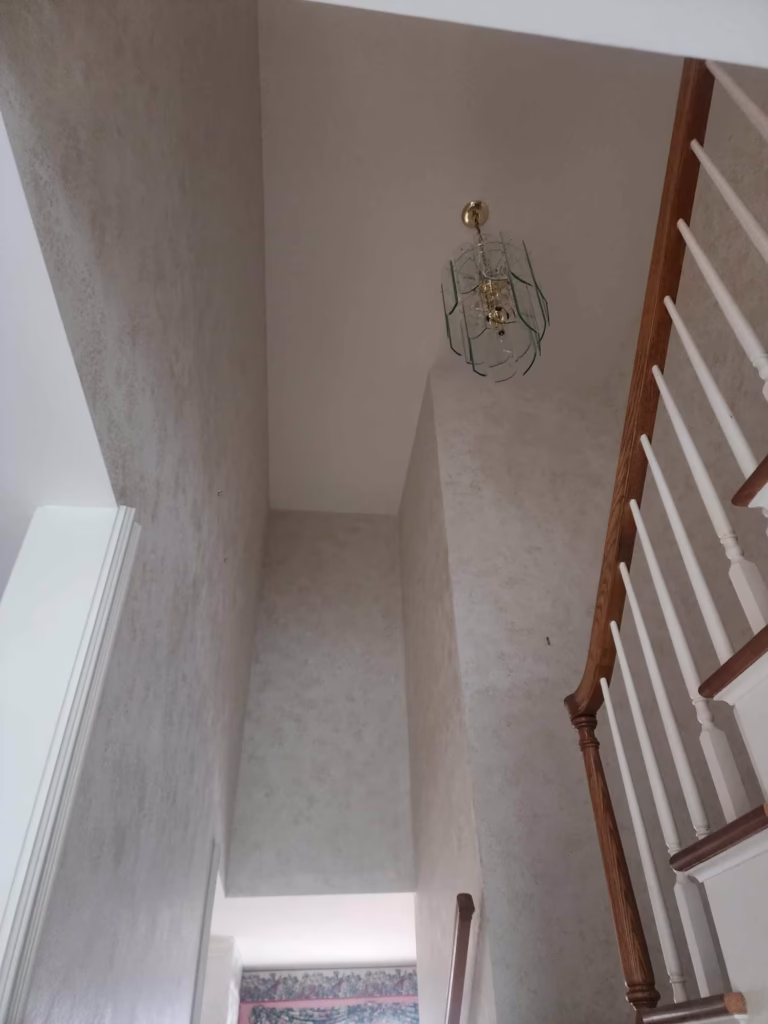 Ceiling Painting in Woodwind Acres, Orchard Park, NY - Part 1 12 Stairwell ceiling professionally painted in Wood Wind Acres, Orchard Park NY