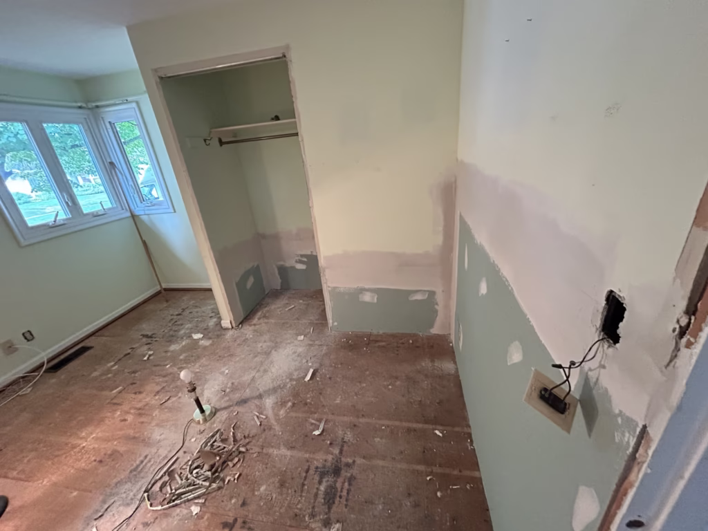 Drywall Restoration and Painting in Green Acres, Tonawanda, NY 5 Drywall repair in a home in Green Acres North, Tonawanda NY 14150 - during