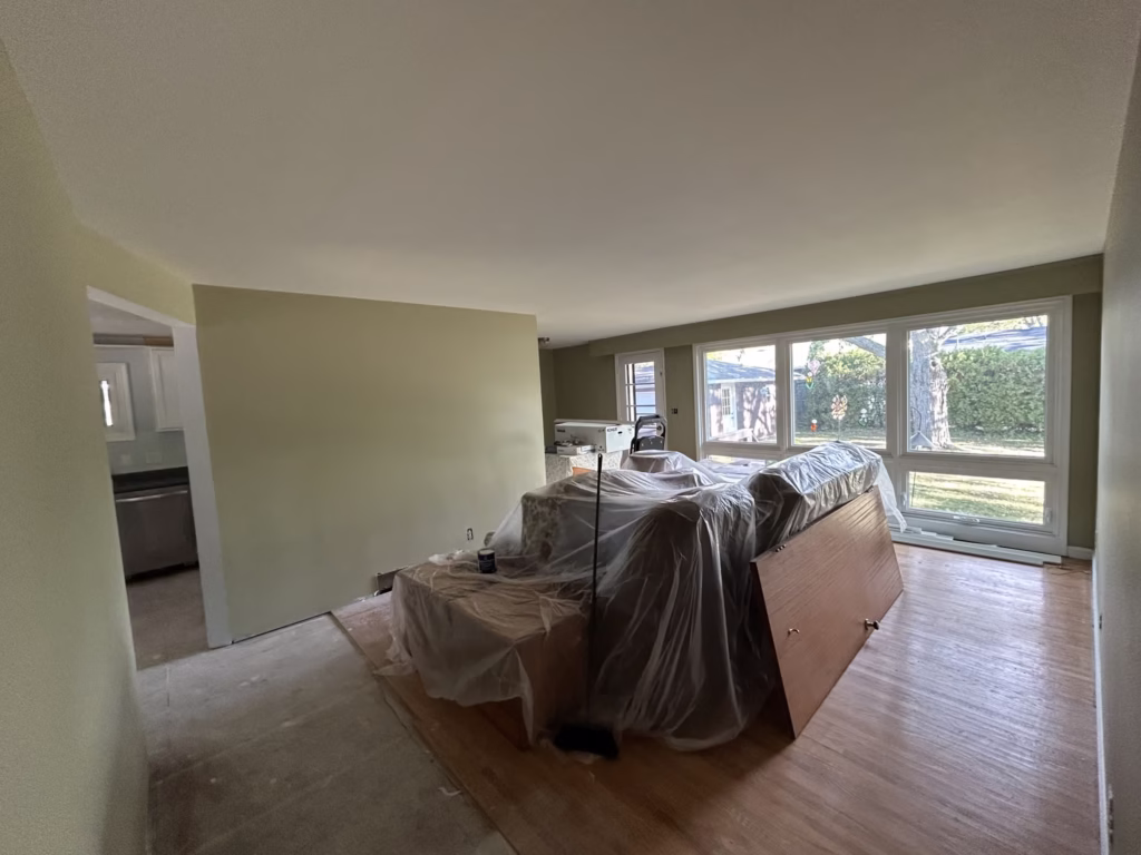 Drywall Restoration and Painting in Green Acres, Tonawanda, NY 18 Living room painting after repairs in Tonawanda NY