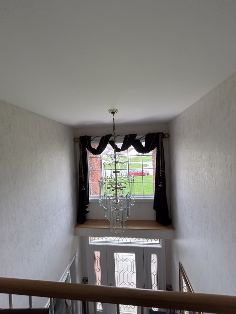 foyer ceiling professionally painted in Wood Wind Acres, Orchard Park NY