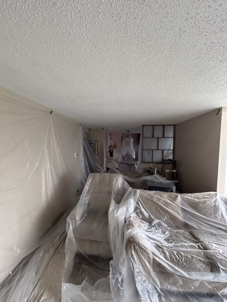 Painting a Popcorn Ceiling in Cheektowaga NY 14227