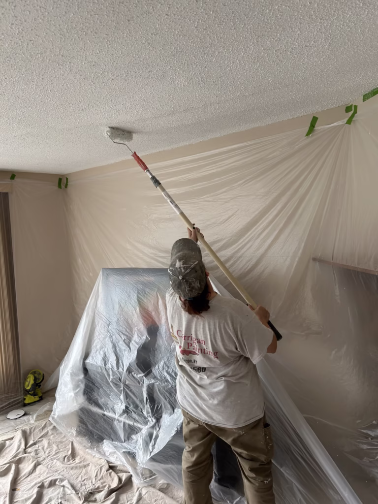 Painting a Popcorn Ceiling in Cheektowaga NY 14227