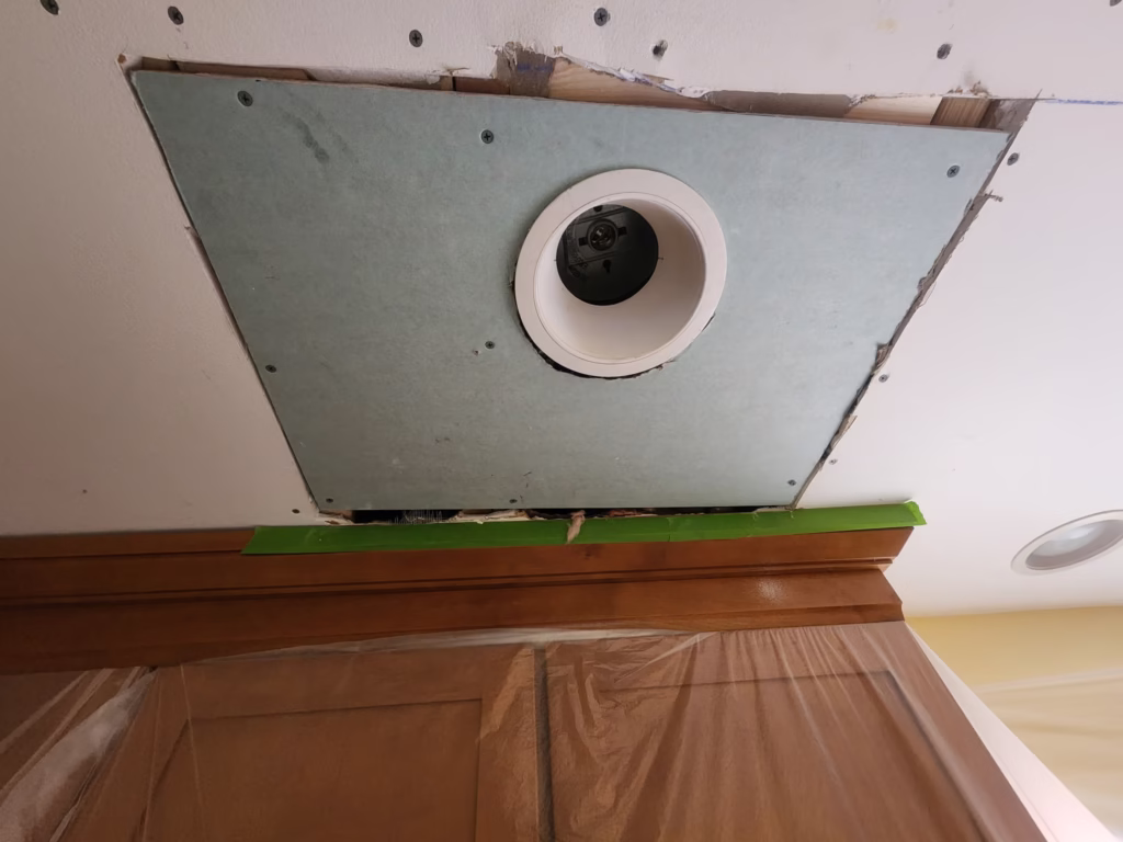 East Amherst Drywall Repair and Painting 5 Drywall ceiling repair around recessed lighting in kitchen in Roxbury Park East Amherst 14051