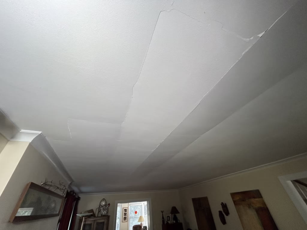 Emergency Plaster Ceiling Replacement in Snyder NY 2 Plaster ceiling failing in Snyder NY 14226