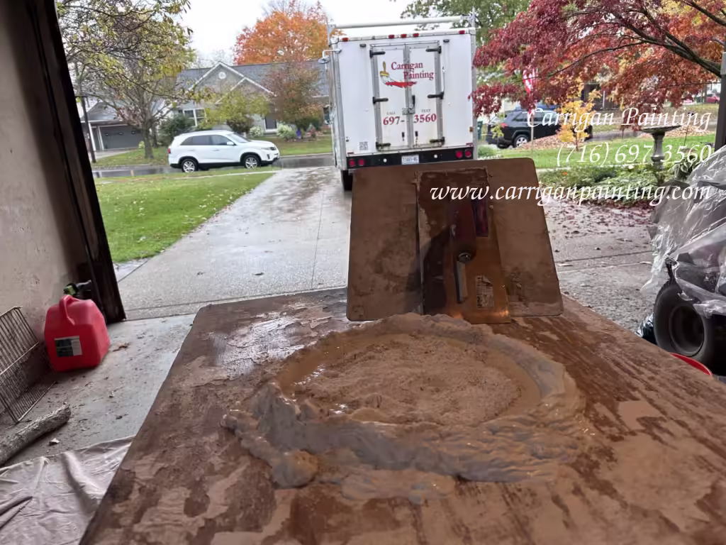Carrigan Painting plastering ceiling in Tonawanda NY 