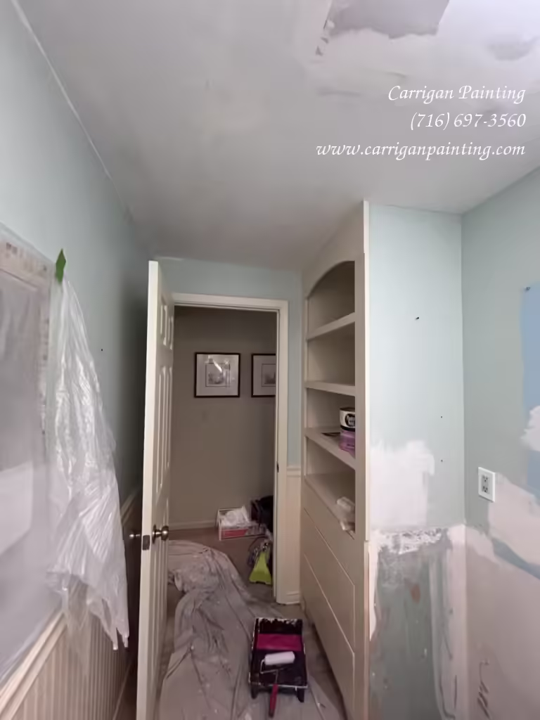 Lockport NY bathroom ceiling before