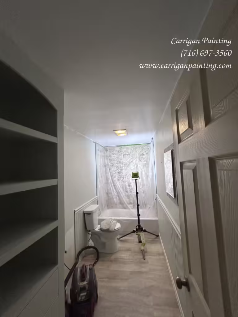 priming bathroom ceiling in Lockport NY 14094