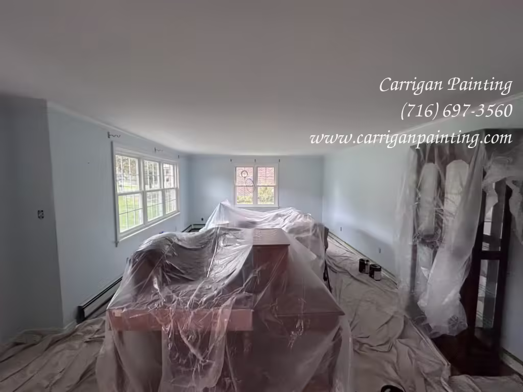 Prior to painting the living room of this West Seneca home