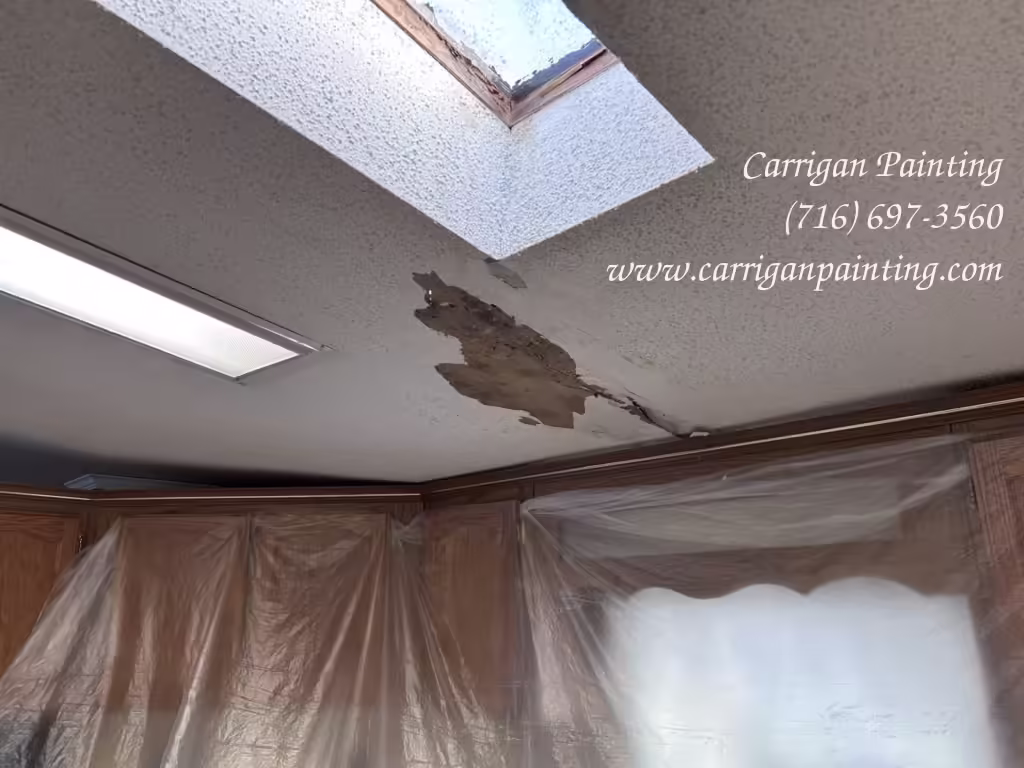 Popcorn Ceiling Repair and Painting – Akron NY