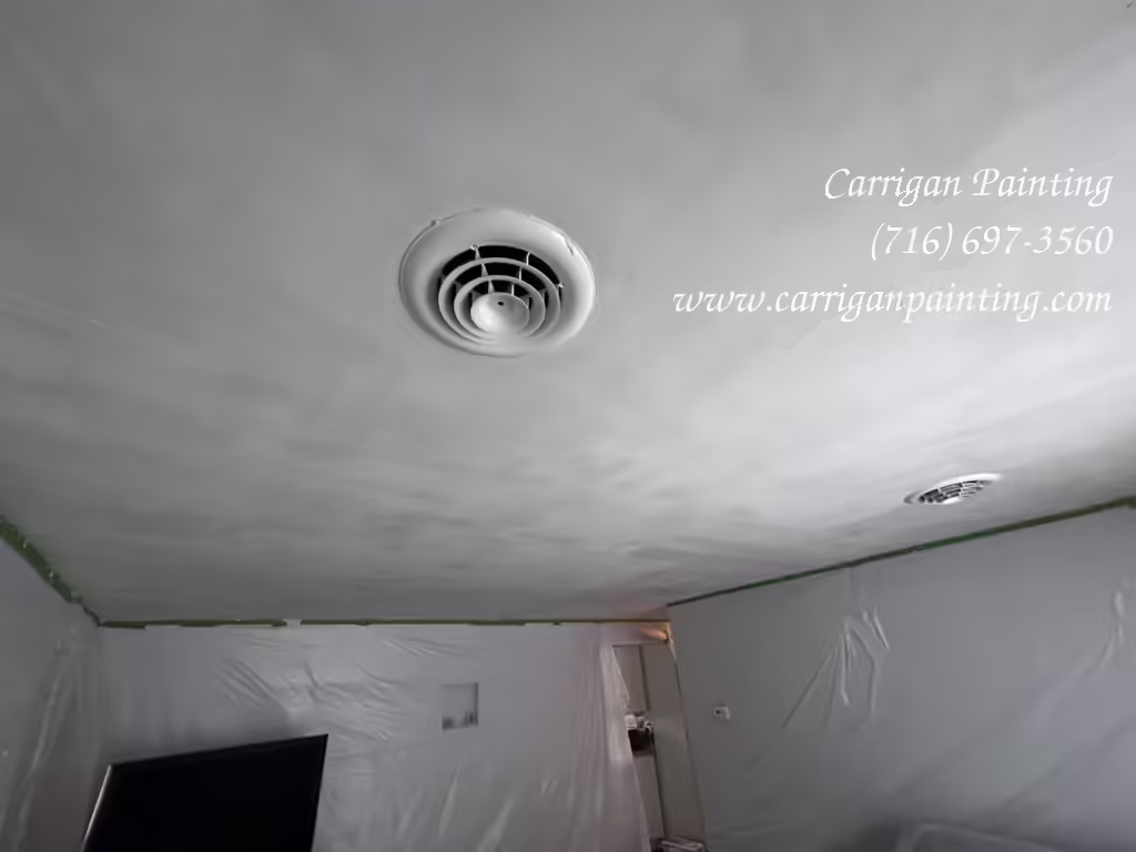 Cheektowaga NY: Drywall Patch in a Plaster Ceiling - Skim Coating
