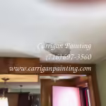 water damage to a plaster ceiling