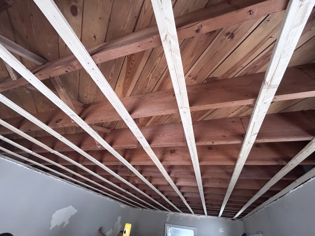 furring strips on ceiling