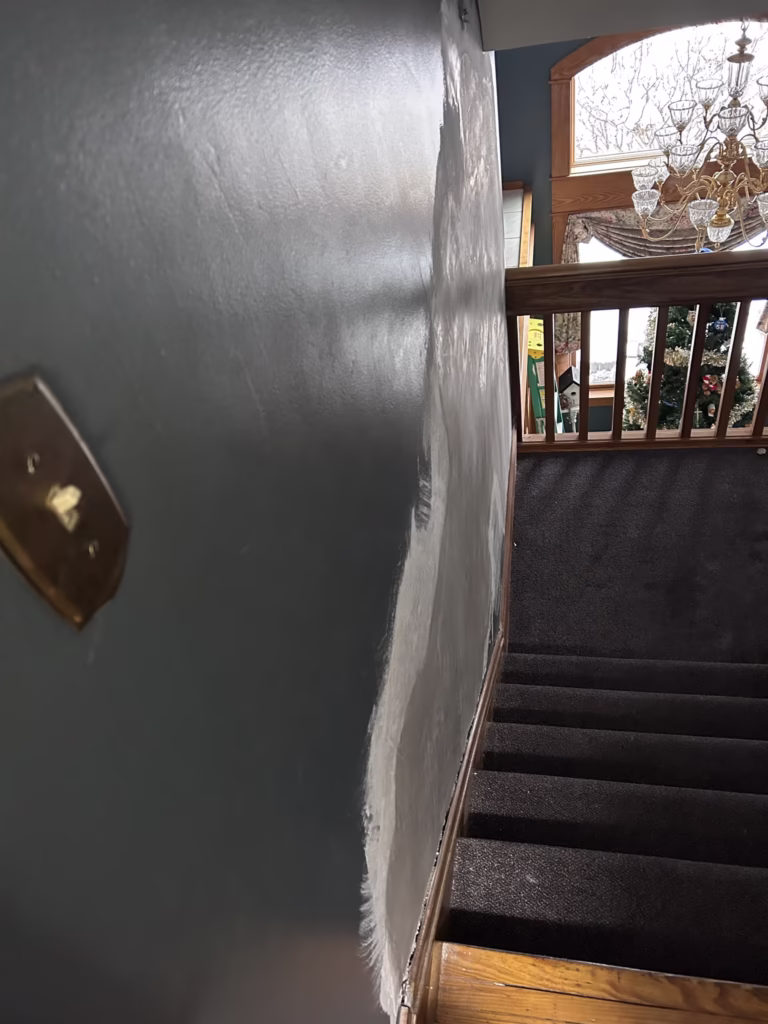 Plaster Bulge Repair and Painting in Akron NY - Part 1