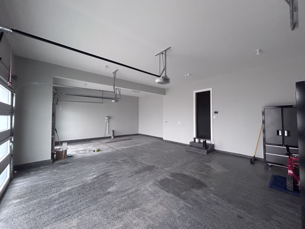 Garage walls and ceilings freshly painted 