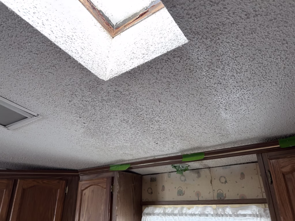 new popcorn texture over ceiling patch