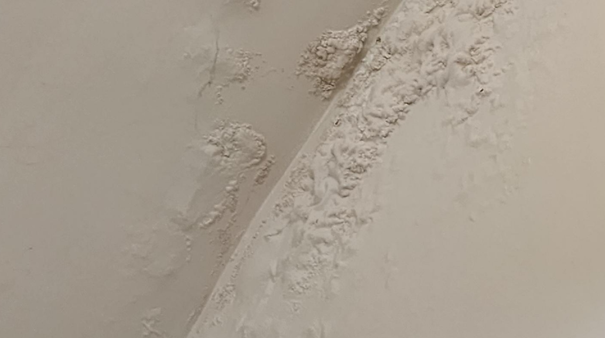 Water Damaged Plaster Repair and Painting in a small foyer in Amherst, NY
