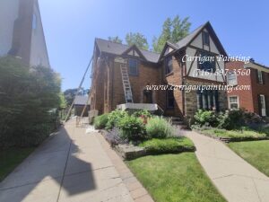 Exterior Tudor House Painting in Kenmore NY. - The Carrigan Archives Exterior house Painting