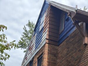 Exterior Tudor House Painting in Kenmore NY. - The Carrigan Archives exterior house painting