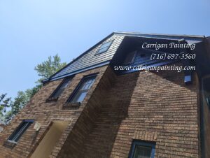 Exterior Tudor House Painting in Kenmore NY. - The Carrigan Archives Exterior Tudor House Painting in Kenmore NY.