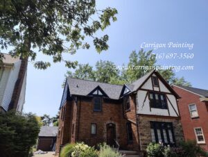 Exterior Tudor House Painting in Kenmore NY. - The Carrigan Archives exterior house painting