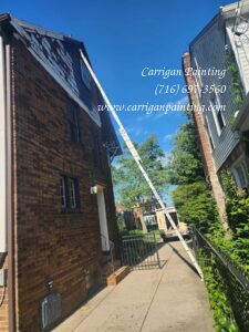 Exterior Tudor House Painting in Kenmore NY. - The Carrigan Archives Exterior Tudor House Painting in Kenmore NY.